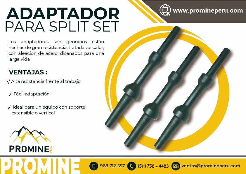 ADAPTADOR DE SPLIT SET Y BARRA HELICOIDAL